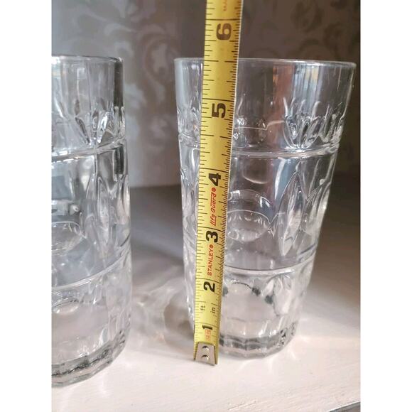 Set of 4 Vintage Indiana Colony Crystal Glass CLASSIQUE CLEAR Wine Water 12 Oz - Picture 5 of 8